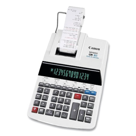 Canon MP49-DII 14-Digit Desktop Calculator, Black/Red Print, 4.8 Lines/Sec 8708B001